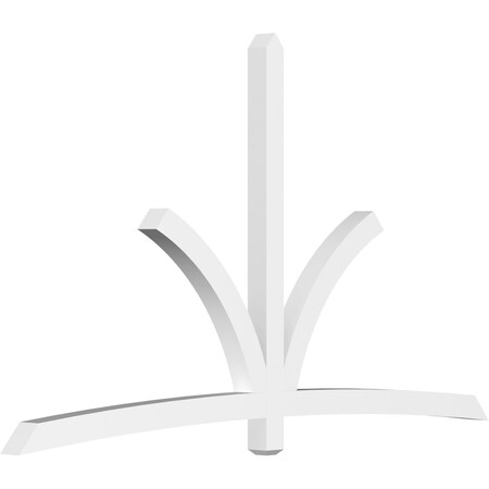 Ekena Millwork Davenport Architectural Grade PVC Gable Bracket, 108"W x 63"H x 4"D x 4"F, 14/12 Pitch GBP108X63X0404DAV00